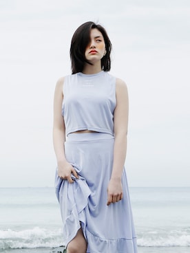 「skirt」｜「アイテム（その他）」を使った、rocketxlunchさん（レディース・166cm）の夏コーディネート