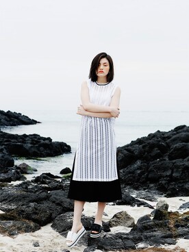 「ROCKET x LUNCH（ロケットアンドランチ）のアイテム」を使った、rocketxlunchさん（レディース・166cm）の夏コーディネート