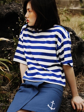 「ROCKET x LUNCH（ロケットアンドランチ）のアイテム」を使った、rocketxlunchさん（レディース・166cm）の夏コーディネート