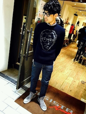 「Leather Crown（レザークラウン）のアイテム」を使った、shinyaさん（メンズ・174cm）の秋コーディネート