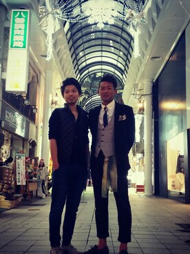 「wjk（ダヴルジェイケイ）のアイテム（テーラードジャケット）」を使った、shinyaさん（メンズ・174cm）の秋コーディネート