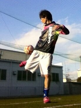 「サッカー」｜「アイテム（その他アウター）」を使った、さとるさん（メンズ・175cm）の夏コーディネート