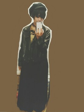 「NOのアイテム（帽子）」を使った、amechanさん（レディース・160cm）の秋コーディネート