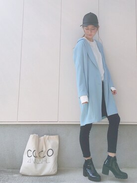 高千 真穂さん（レディース・165cm）の冬コーディネート