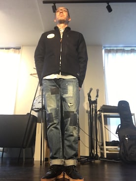 「CLUCT（クラクト）のアイテム（ジャケット/アウター）」を使った、adapterさん（メンズ・175cm）の秋コーディネート