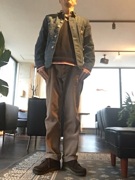 「CLUCT（クラクト）のアイテム（ジャケット/アウター）」を使った、adapterさん（メンズ・175cm）の冬コーディネート