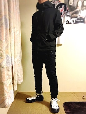 「BACK NUMBER（バックナンバー）のアイテム（マウンテンパーカー）」を使った、KWNYKさん（メンズ・173cm）の冬コーディネート