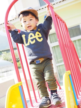 「スウェット×シャツ」｜りゅーちゃんさん（キッズ・80cm）の秋コーディネート