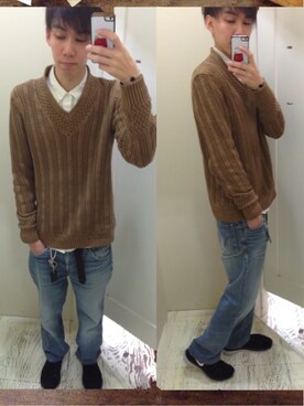 「Levi's（リーバイス）のアイテム（その他）」を使った、takuyaさん（メンズ・175cm）の冬コーディネート