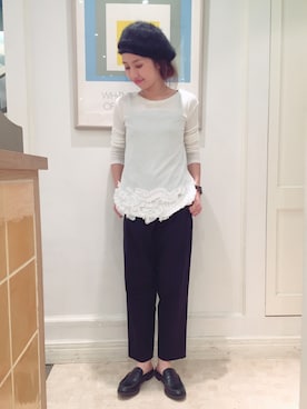 「RBS（アールビーエス）のアイテム（帽子）」を使った、Amiさん（レディース・156cm）の夏コーディネート