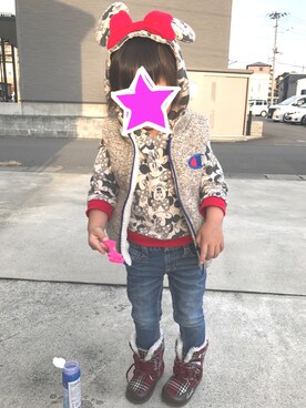 「lemoir（レモール）のアイテム」を使った、Chiiiwa★さん（キッズ・90cm）の秋コーディネート