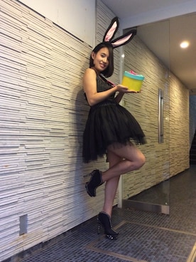 「hadesのアイテム（シューズ、ブラック系）」を使った、moeさん（レディース・163cm）の秋コーディネート