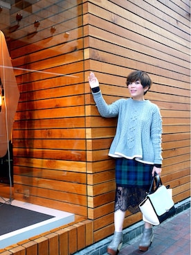 「holiday」｜「アイテム（パンプス）」を使った、Abbyさん（レディース・157cm）の冬コーディネート