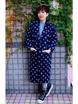「iiJinのアイテム」を使った、Abbyさん（レディース・157cm）の冬コーディネート