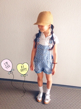 「アイテム（Tシャツ/カットソー）」を使った、yuzuuu♡♡さん（キッズ・130cm）の春コーディネート