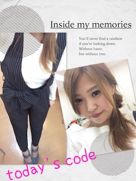 「CECIL McBEE（セシルマクビー）のアイテム（サロペット/オーバーオール）」を使った、taro♡さん（レディース・152cm）の秋コーディネート