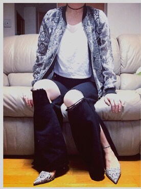 「EMODA（エモダ）のアイテム（チョーカー）」を使った、rimiさん（レディース・157cm）の夏コーディネート