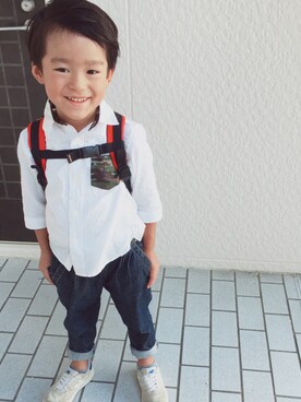 「5歳」｜「アイテム（その他シューズ）」を使った、aym＊aoiさん（キッズ・100cm）の夏コーディネート