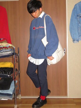 「Dr. Martens（ドクターマーチン）のDr.Martens (ドクターマーチン)/1461 3EYE GIBSON SHOES（その他シューズ）」を使った、はやたろうさん（メンズ・170cm）の秋コーディネート