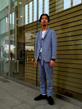 「CODY SANDERSON（コディサンダーソン）のアイテム（バングル/リストバンド）」を使った、Shouya Kitayamaさん（メンズ・171cm）の夏コーディネート