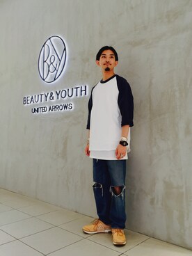 「Hender Scheme（エンダースキーマ）のアイテム（その他）」を使った、Shouya Kitayamaさん（メンズ・171cm）の夏コーディネート