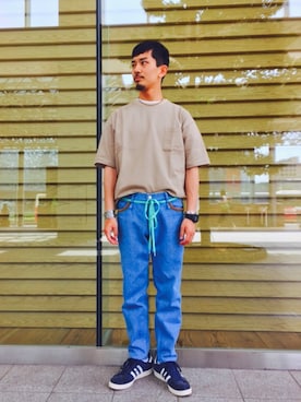「FLAGSTUFF（フラグスタフ）のアイテム（パンツ）」を使った、Shouya Kitayamaさん（メンズ・171cm）の夏コーディネート
