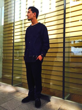 「UNUSED（アンユーズド）のアイテム（デニムジャケット、ブルー系）」を使った、Shouya Kitayamaさん（メンズ・171cm）の秋コーディネート