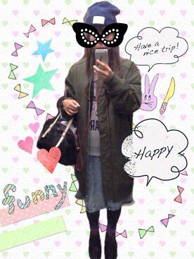 「jouetie（ジュエティ）のアイテム（スタジャン）」を使った、naolaさん（レディース・154cm）の秋コーディネート
