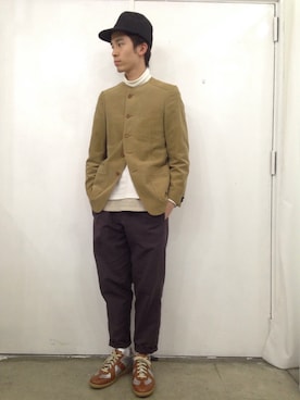 「umit benan（ウミットベナン）のアイテム」を使った、壮さん（メンズ・178cm）の冬コーディネート