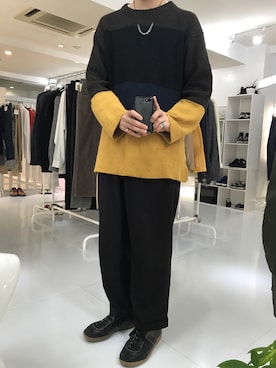 「アイテム（スラックス）」を使った、壮さん（メンズ・178cm）の秋コーディネート