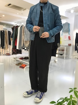 「COMME des GARCONS」｜「CONVERSE（コンバース）のアイテム」を使った、壮さん（メンズ・178cm）の秋コーディネート