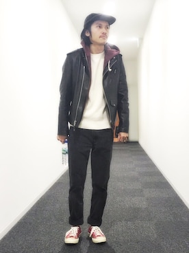 「男気japan」｜YMNさん（メンズ・175cm）の冬コーディネート