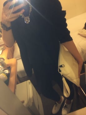 「黒ジャケット」｜「アイテム（つなぎ/オールインワン）」を使った、kyanaさん（レディース・158cm）の夏コーディネート