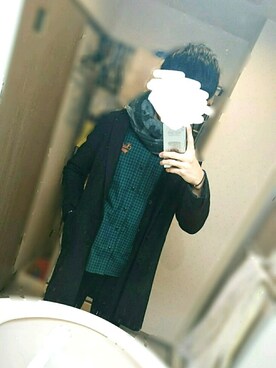 「L.H.P（エルエイチピー）のアイテム（カーディガン/ボレロ）」を使った、koheiさん（メンズ・180cm）の冬コーディネート