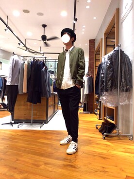 「アイテム（MA-1）」を使った、kenboさん（メンズ・170cm・20代）の秋コーディネート