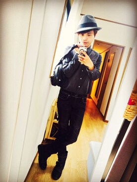 「BLUE WAY（ブルーウェイ）のアイテム（デニムパンツ）」を使った、Elliottさん（メンズ・162cm）の秋コーディネート