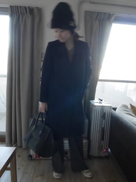「DES PRES（デ・プレ）のアイテム（ジャケット/アウター）」を使った、naaさん（レディース・165cm）の冬コーディネート