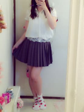 「school girl」｜Kanako☆Gerattyさん（レディース・163cm）の夏コーディネート