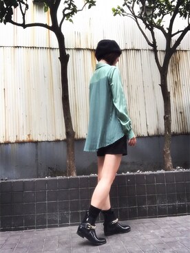 「YEVS（イーブス）のアイテム」を使った、ことぶき。さん（レディース・157cm）の秋コーディネート