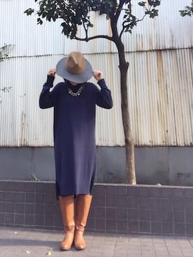 「Xti（エックスティーアイ）のアイテム」を使った、ことぶき。さん（レディース・156cm）の冬コーディネート