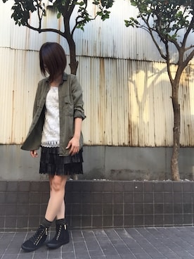 「stradivarius（ストラディバリウス）のアイテム」を使った、ことぶき。さん（レディース・157cm）の秋コーディネート