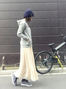 「Xti（エックスティーアイ）のアイテム」を使った、ことぶき。さん（レディース・156cm）の冬コーディネート