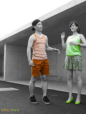 「カップルコーデ」｜shomaaさん（レディース・168cm）の夏コーディネート