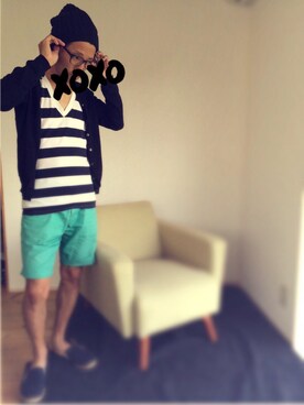 「AZUL by moussy（アズールバイマウジー）のアイテム（ニットキャップ/ビーニー）」を使った、lilyさん（メンズ・165cm）の秋コーディネート