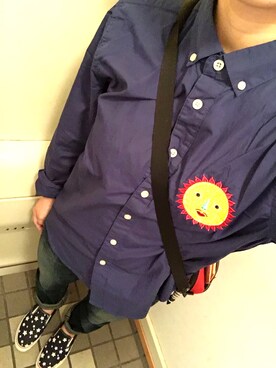 「グラニフ」｜「アイテム（その他）」を使った、トミイさん（レディース・160cm）の秋コーディネート