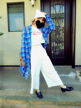 「Pink Flamingo（ピンクフラミンゴ）のアイテム」を使った、つじちゃんさん（レディース・155cm）の春コーディネート