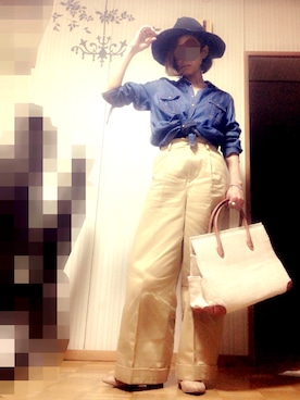 「ハットコーデ」｜あろまんØさん（レディース・160cm）の春コーディネート