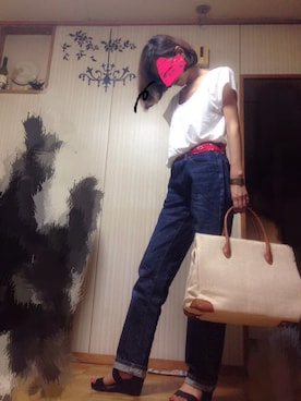 「バンダナ巻き」｜あろまんØさん（レディース・160cm）の春コーディネート