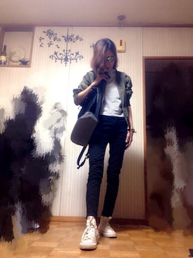 「ハイネックトップス」｜あろまんØさん（レディース・160cm）の夏コーディネート