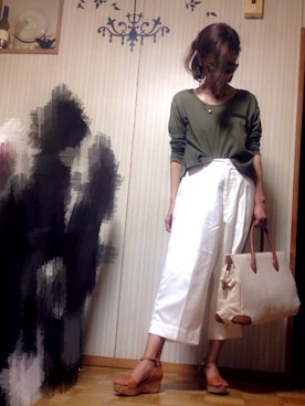 「UNITED ARROWS（ユナイテッドアローズ）のアイテム（ピアス（両耳用））」を使った、あろまんØさん（レディース・160cm）の夏コーディネート